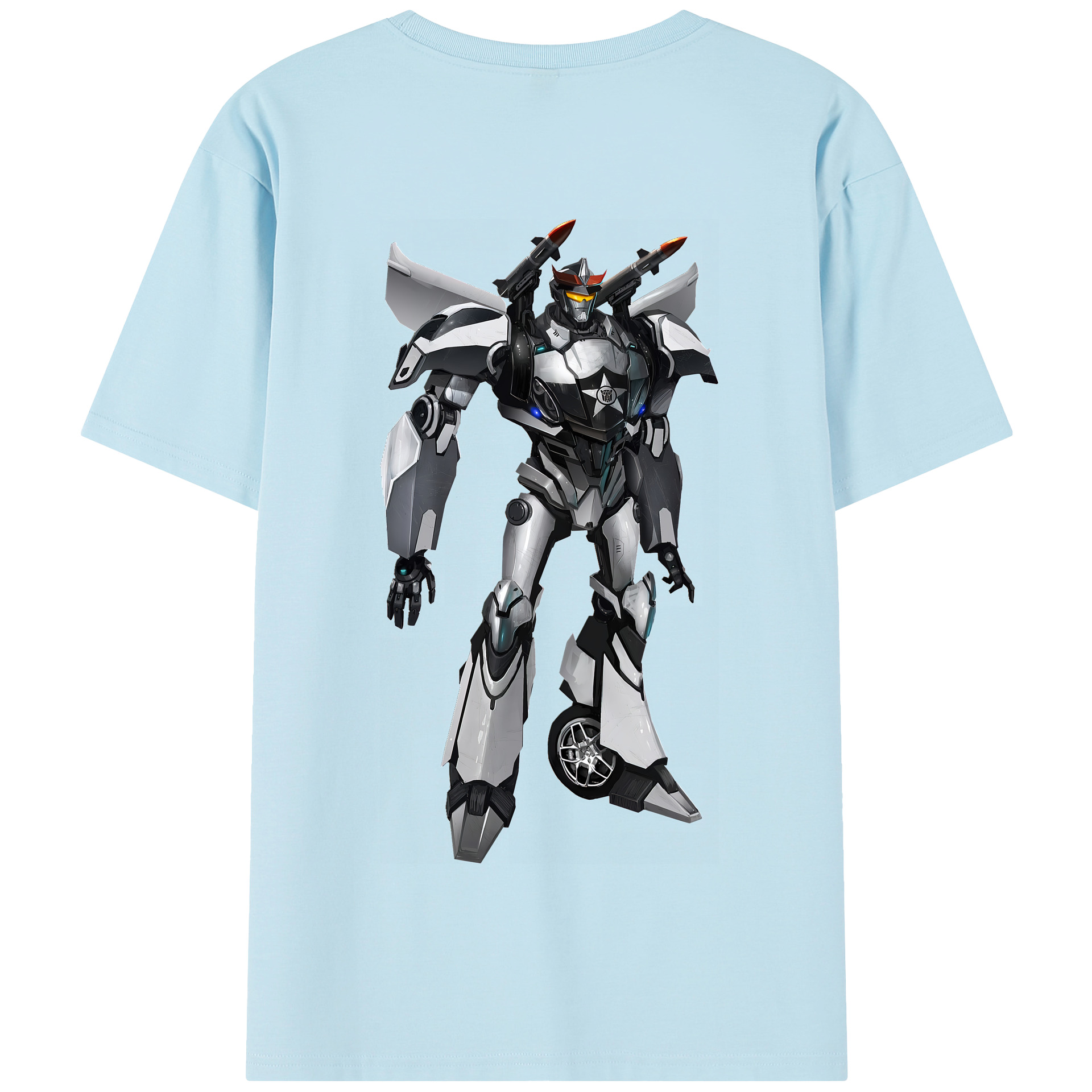 （画像用） Transformers トランスフォーマー 綿100％半袖Tシャツ（背面プリント）